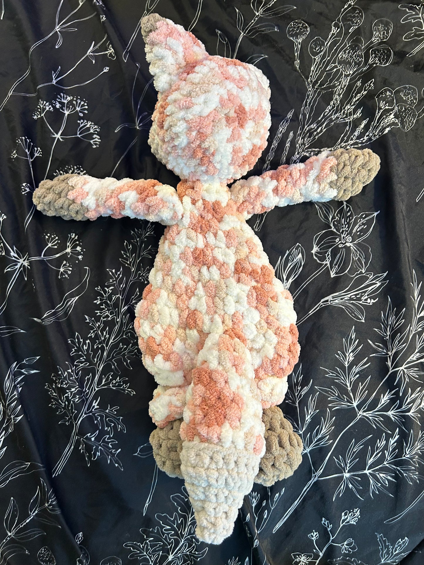 Fox Snuggler, Ready To Ship, Crochet, Handmade