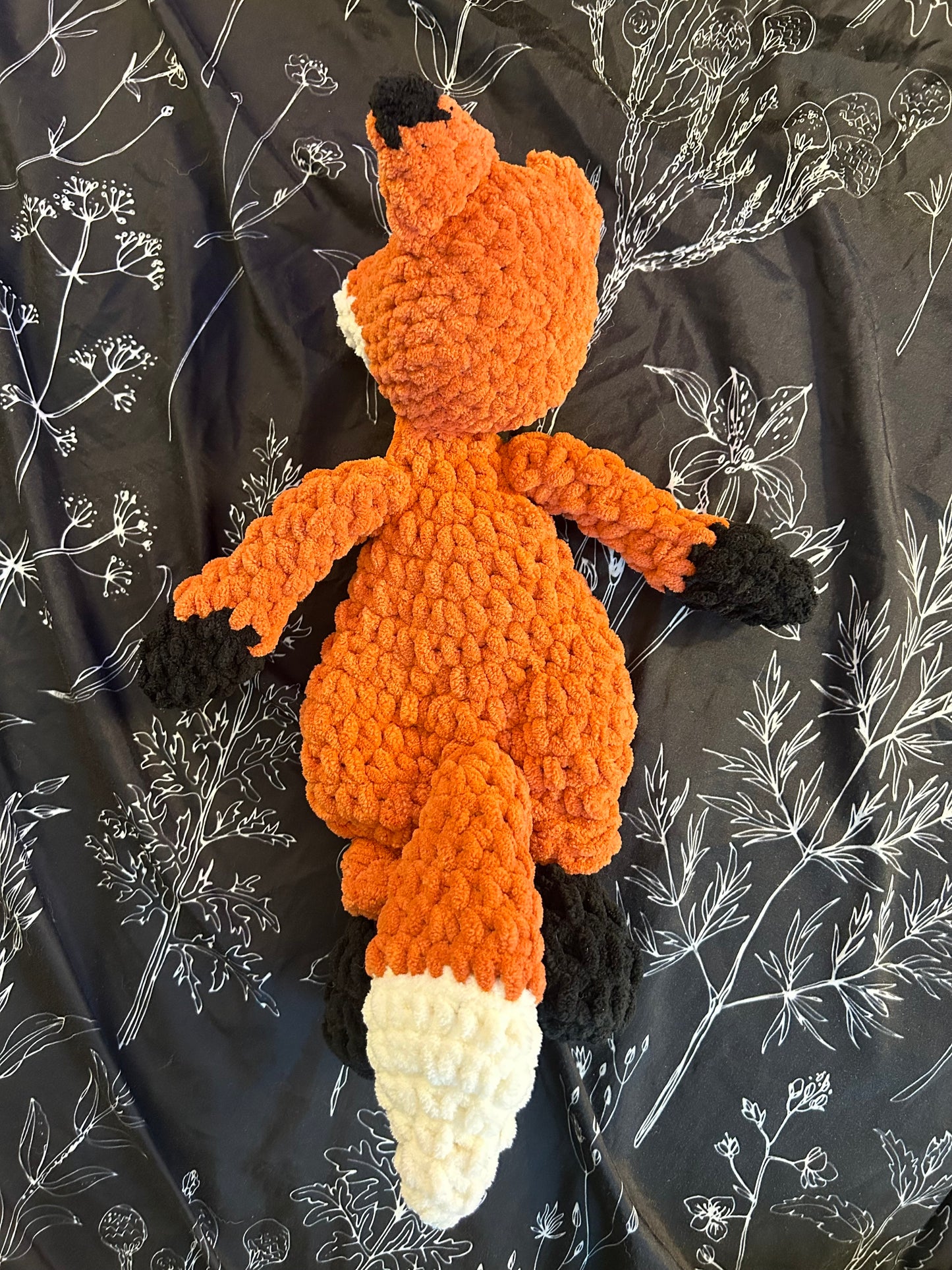 Fox Snuggler, Ready To Ship, Crochet, Handmade